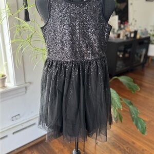GAP Black Sequin Kids Dress